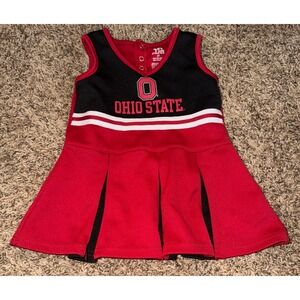 Team Athletics Toddler Girl Red & Black Ohio State Buckeyes Cheer Dress 3t